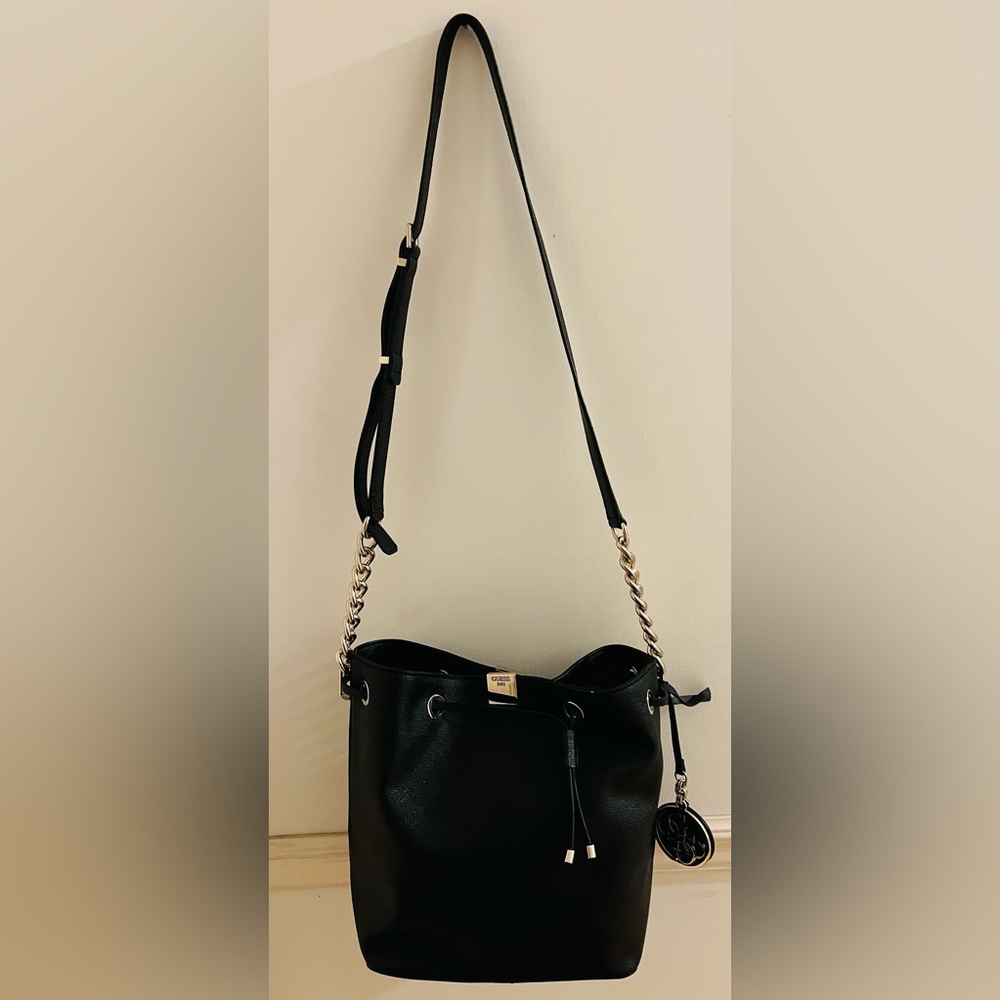 NWT Guess Christy Drawstring Bucket Bag- with original dust bag - Picture 11 of 15